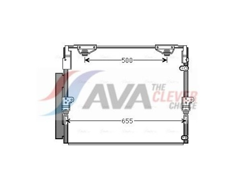 Condenser, air conditioning TO5560D Ava Quality Cooling