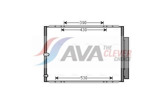 Condenser, air conditioning TO5568D Ava Quality Cooling, Image 2