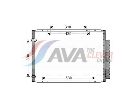 Condenser, air conditioning TO5573D Ava Quality Cooling
