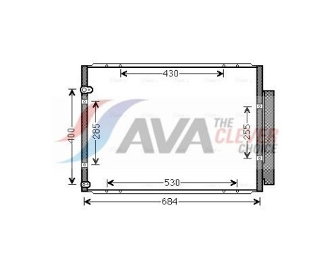Condenser, air conditioning TO5574D Ava Quality Cooling