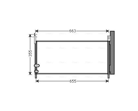 Condenser, air conditioning TO5576D Ava Quality Cooling, Image 2