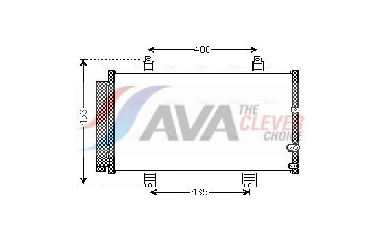 Condenser, air conditioning TO5653D Ava Quality Cooling