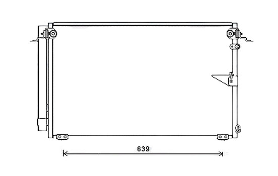Condenser, air conditioning TO5654D Ava Quality Cooling