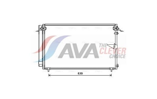 Condenser, air conditioning TO5654D Ava Quality Cooling, Image 2