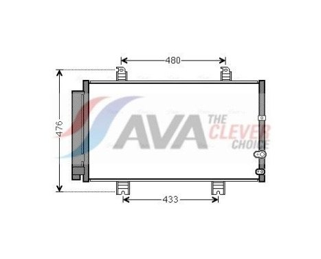 Condenser, air conditioning TO5662D Ava Quality Cooling