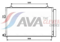 Condenser, air conditioning TO5679D Ava Quality Cooling