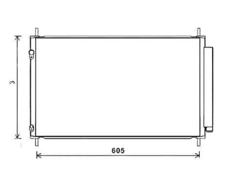 Condenser, air conditioning TO5708D Ava Quality Cooling