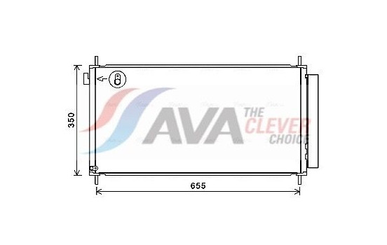 Condenser, air conditioning TO5718D Ava Quality Cooling