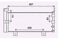 Condenser, air conditioning TO5728D Ava Quality Cooling