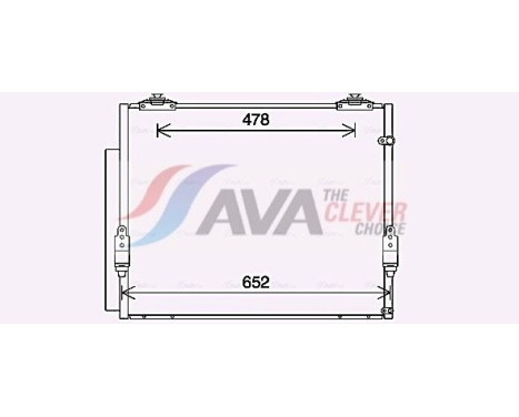 Condenser, air conditioning TO5730D Ava Quality Cooling