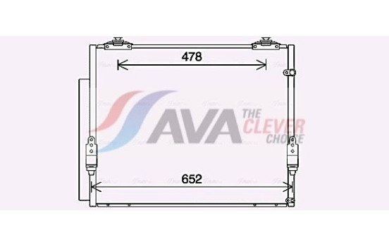 Condenser, air conditioning TO5730D Ava Quality Cooling