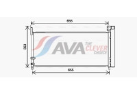 Condenser, air conditioning TO5737D Ava Quality Cooling