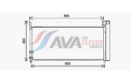 Condenser, air conditioning TO5737D Ava Quality Cooling