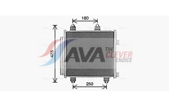 Condenser, air conditioning TO5765D Ava Quality Cooling, Image 2
