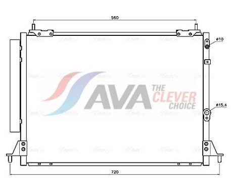 Condenser, air conditioning TO5795D Ava Quality Cooling