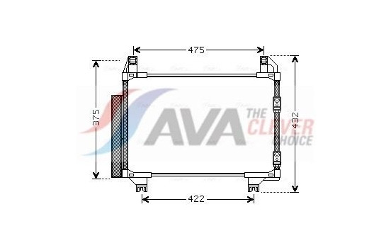 Condenser, air conditioning TOA5404D Ava Quality Cooling, Image 2
