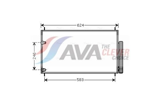 Condenser, air conditioning TOA5405D Ava Quality Cooling, Image 2