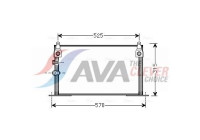 Condenser, air conditioning TOA5585 Ava Quality Cooling