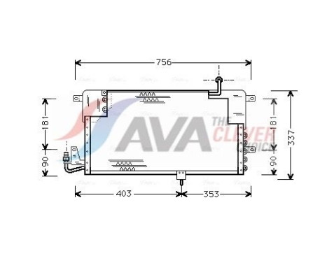 Condenser, air conditioning VN5141 Ava Quality Cooling