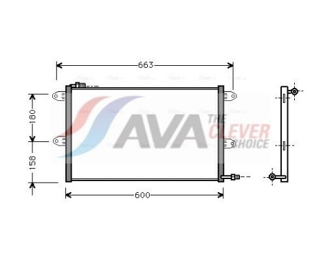 Condenser, air conditioning VN5144 Ava Quality Cooling