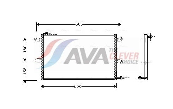 Condenser, air conditioning VN5144 Ava Quality Cooling