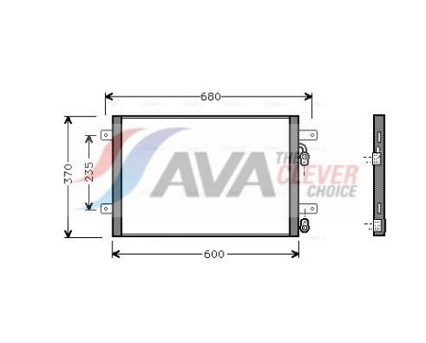 Condenser, air conditioning VN5153 Ava Quality Cooling