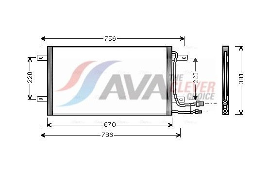 Condenser, air conditioning VN5187 Ava Quality Cooling