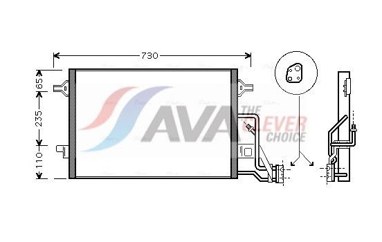 Condenser, air conditioning VN5190 Ava Quality Cooling