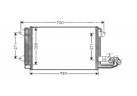 Condenser, air conditioning VN5209D Ava Quality Cooling