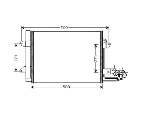 Condenser, air conditioning VN5211D Ava Quality Cooling