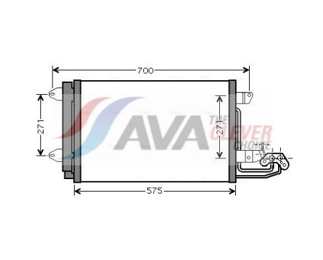 Condenser, air conditioning VN5269D Ava Quality Cooling, Image 2