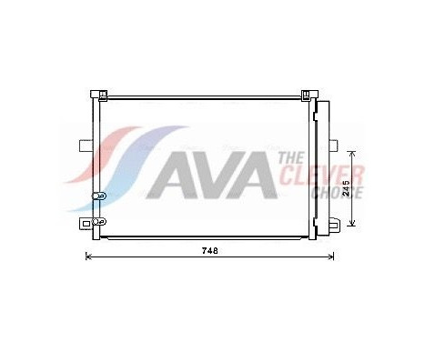 Condenser, air conditioning VN5369D Ava Quality Cooling