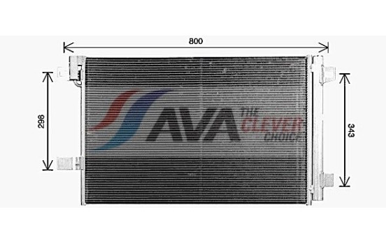 Condenser, air conditioning VN5437D Ava Quality Cooling, Image 3
