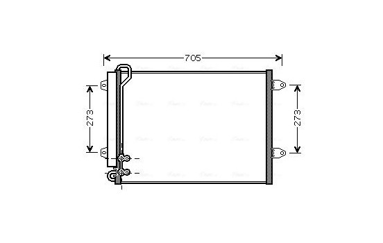 Condenser, air conditioning VNA5225D Ava Quality Cooling