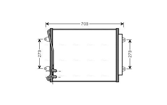 Condenser, air conditioning VNA5226D Ava Quality Cooling