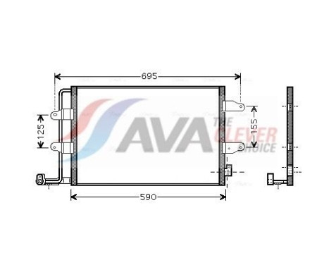 Condenser, air conditioning VNA5252 Ava Quality Cooling