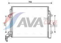 Condenser, air conditioning VNA5324D Ava Quality Cooling