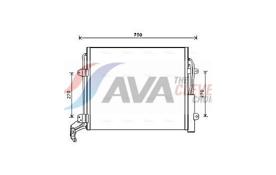 Condenser, air conditioning VNA5324D Ava Quality Cooling