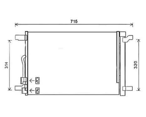 Condenser, air conditioning VNA5335D Ava Quality Cooling