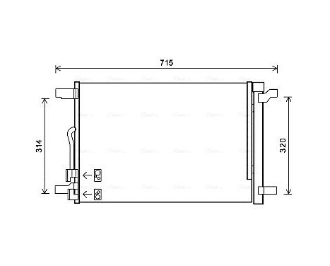 Condenser, air conditioning VNA5335D Ava Quality Cooling, Image 2