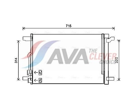 Condenser, air conditioning VNA5335D Ava Quality Cooling, Image 2