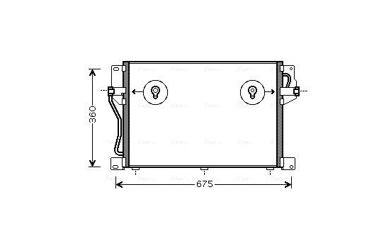Condenser, air conditioning VO5077 Ava Quality Cooling