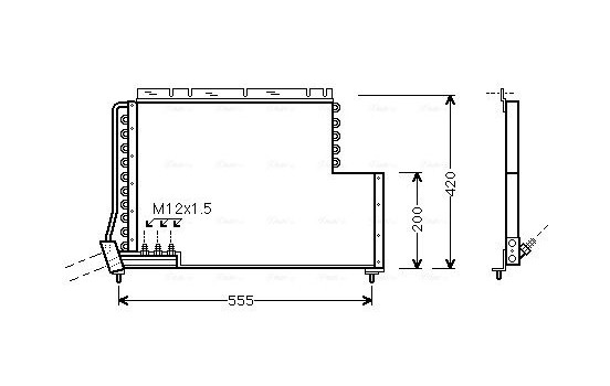 Condenser, air conditioning VO5078 Ava Quality Cooling
