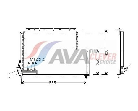 Condenser, air conditioning VO5078 Ava Quality Cooling