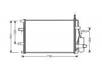 Condenser, air conditioning VO5107D Ava Quality Cooling
