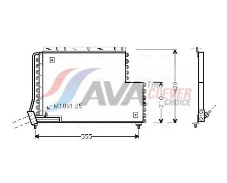 Condenser, air conditioning VO5131 Ava Quality Cooling