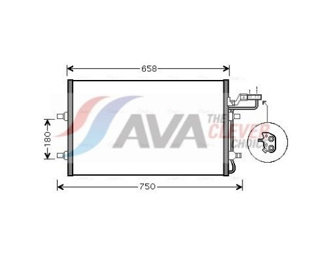Condenser, air conditioning VO5140 Ava Quality Cooling