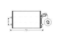 Condenser, air conditioning VO5149 Ava Quality Cooling