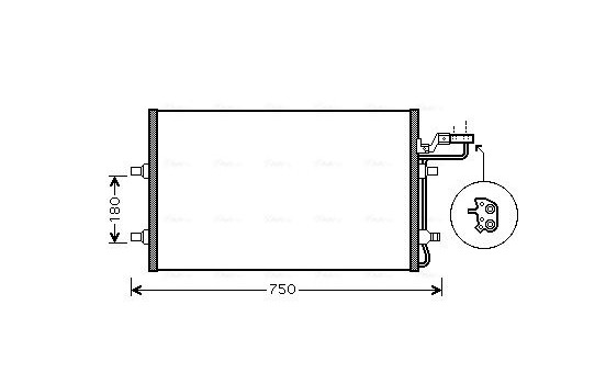 Condenser, air conditioning VO5149 Ava Quality Cooling