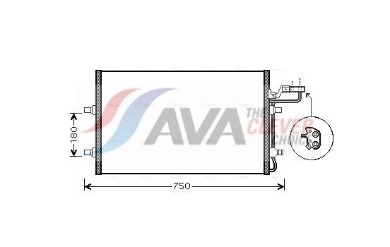 Condenser, air conditioning VO5149 Ava Quality Cooling